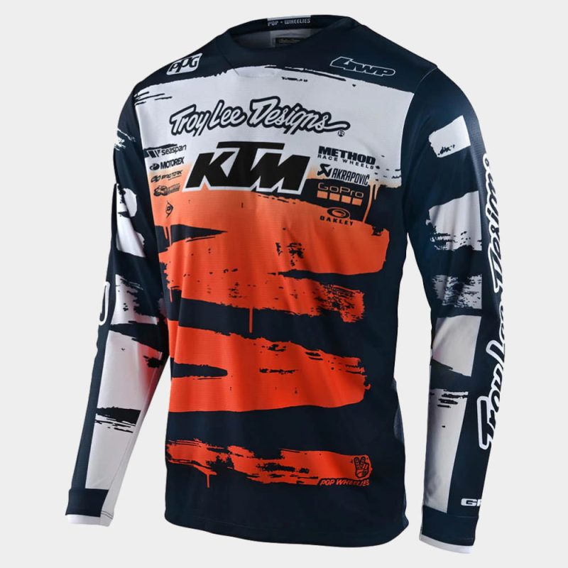 Crosströja barn - Troy Lee Designs GP Brushed Team Blå/Orange