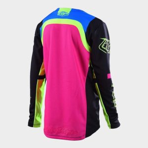Crosströja barn - Troy Lee Designs GP Fractura Svart/Flourescent gul