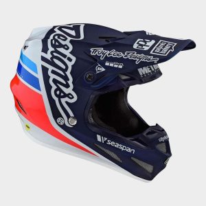 Crosshjälm - Troy Lee Designs SE4 ECE MIPS Composite Silhouette Team Navy/White