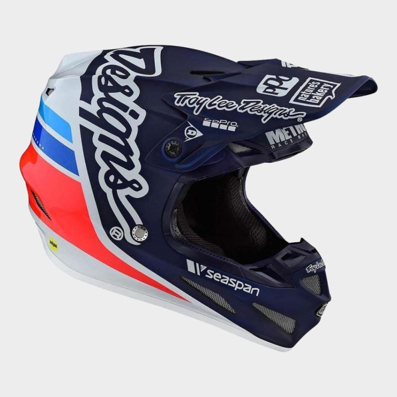 Crosshjälm - Troy Lee Designs SE4 ECE MIPS Composite Silhouette Team Navy/White