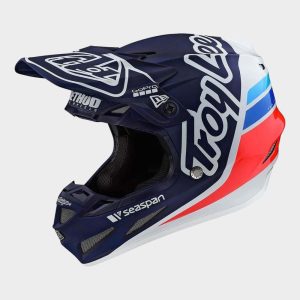 Crosshjälm - Troy Lee Designs SE4 ECE MIPS Composite Silhouette Team Navy/White
